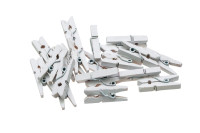 Klamerki ozdobne 2,5cm białe SPB25 Brewis